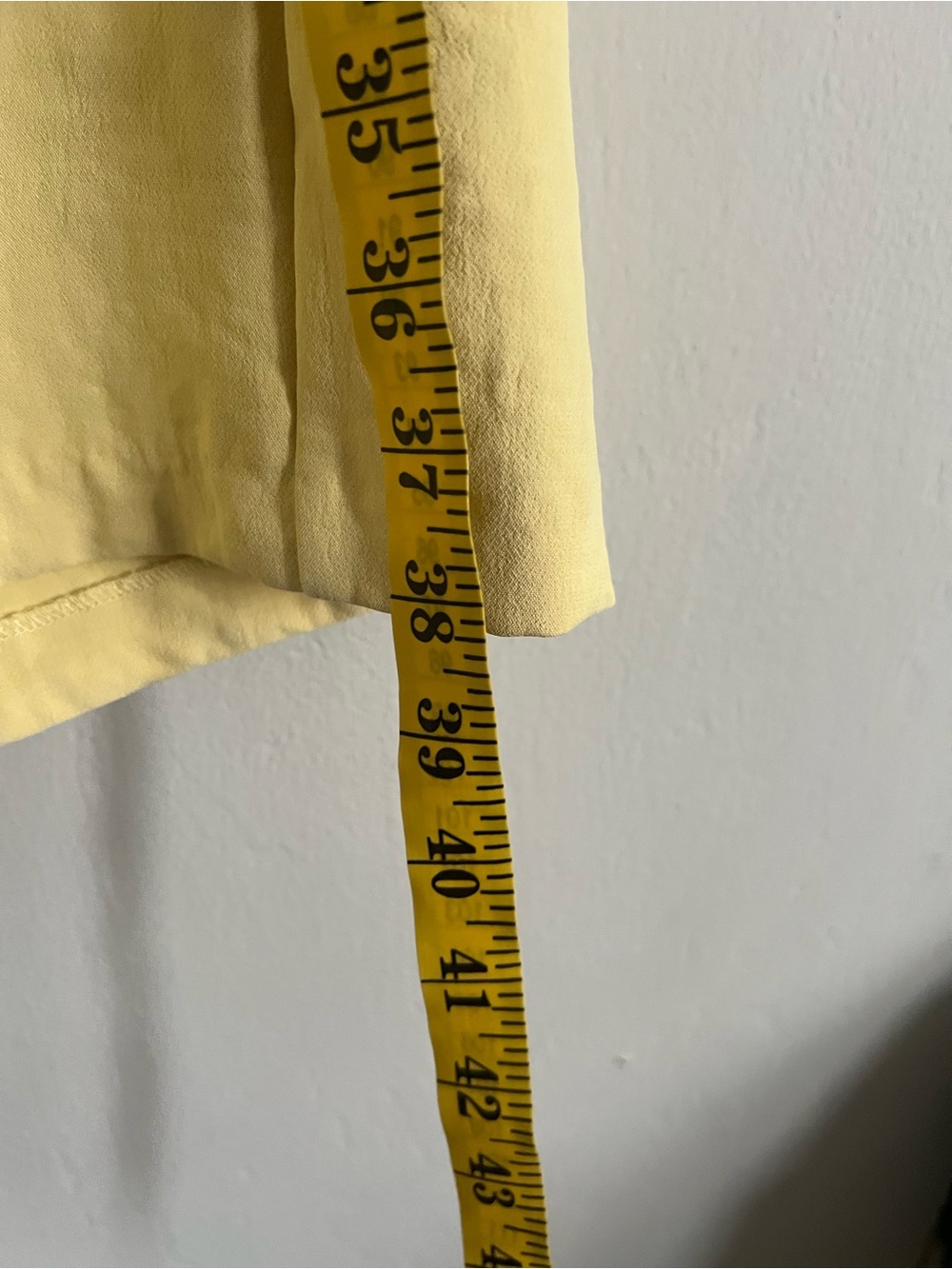 Abercrombie & Fitch A&F Sloane Tailored Wide Leg Pants Butter Yellow Sz 4S - Picture 9 of 13